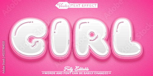  Girl Woman Power Feminine Strong Stylish Fully Editable Text Effect Template