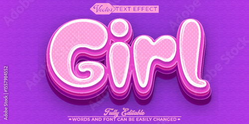  Girl Woman Power Feminine Strong Stylish Fully Editable Text Effect Template