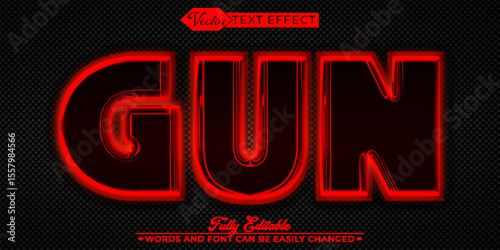  Gun Shooter Outlaw Thief Crime Weapon Fully Editable Text Effect Template