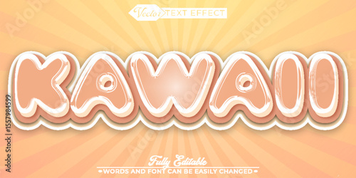  Kawaii Girl Manga Korean Cute Pastel Fully Editable Text Effect Template