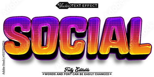  Social Media Like Share Online Digital Connect Fully Editable Text Effect Template