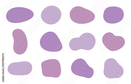 Lavender Fluid Blob Shapes – Soft and Elegant Abstract Set

