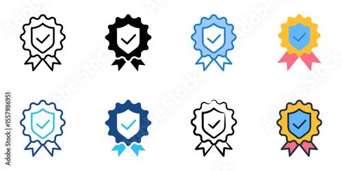 Integrity icon set multiple style collection 

