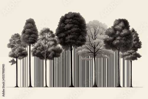 EUDR. Transforming barcodes into tree graphics for sustainability and EUDR compliance.