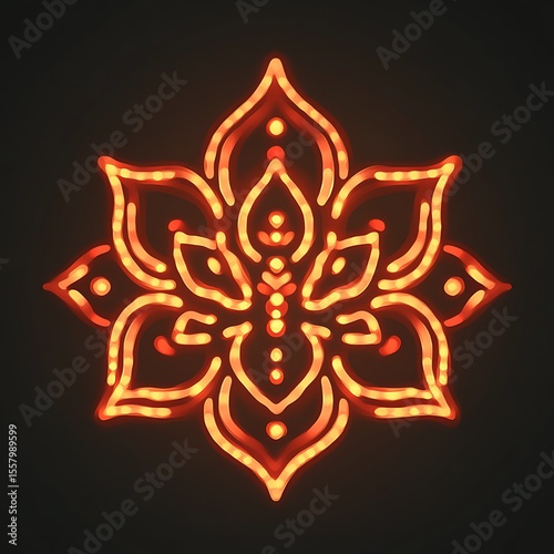 Illuminated Floral Mandala