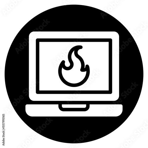 fire glyph icon