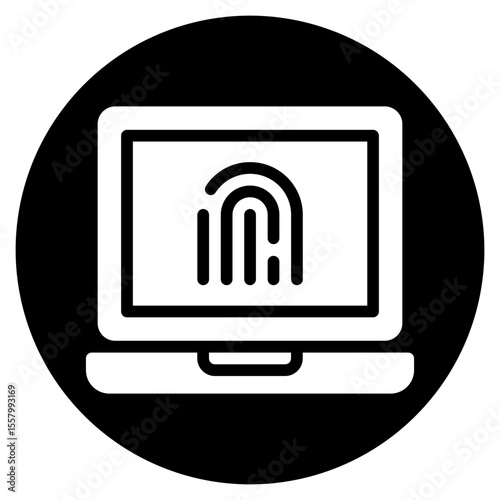 fingerprint glyph icon