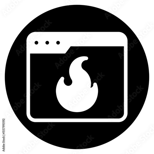 fire glyph icon