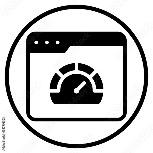 speedometer glyph icon
