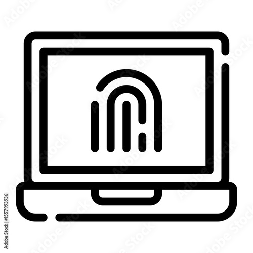 fingerprint line icon