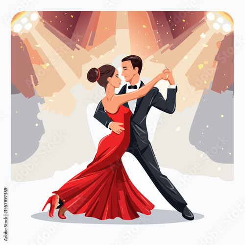 dancing couple dancing tango