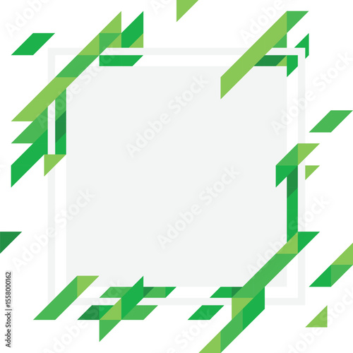 Fractal Geometric Frames, Stylish Backgrounds, Yellow green / フラクタルな幾何学模様を纏ったフレーム素材 スタイリッシュな背景 黄緑