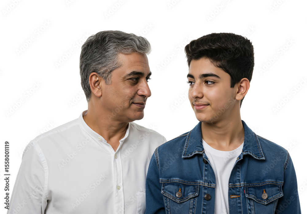 Father and Son Portrait - Gen Z and Millennial Family Connection - Close Family Relationship Father and Son Portrait - Gen Z and Millennial Family Connection - Close Family Relationship