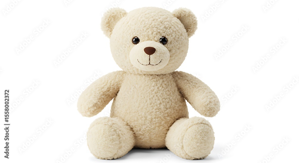 Obraz premium Cream colored plush teddy bear