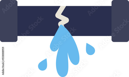 Leaky Pipe Flat Icon