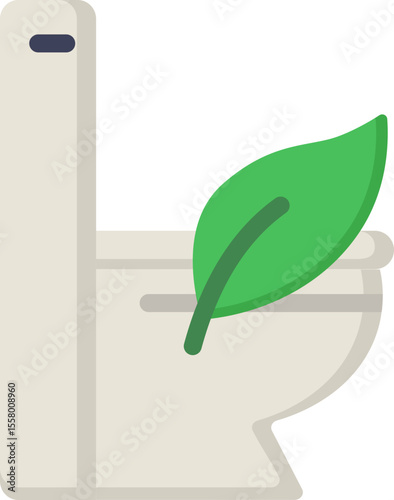 High Efficiency Toilet Flat Icon