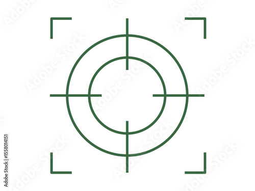 Crosshair vector icon. Military and war vector illustration symbol. Flat vector icon.