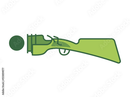 Hand mortar vector icon. Military and war vector illustration symbol. Flat vector icon.