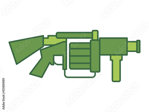Grenade launcher vector icon. Military and war vector illustration symbol. Flat vector icon.