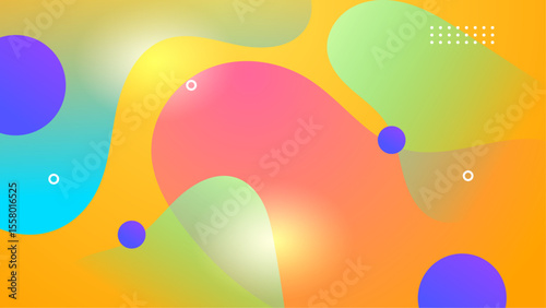 Colorful abstract shapes and circles in modern design. Suitable for backgrounds, wallpapers, prints, and digital art projects.