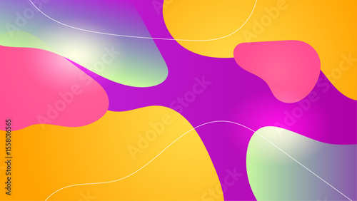 Abstract colorful background with fluid shapes. Suitable for presentations, graphic design projects, website backgrounds, and social media posts. Great for vibrancy.