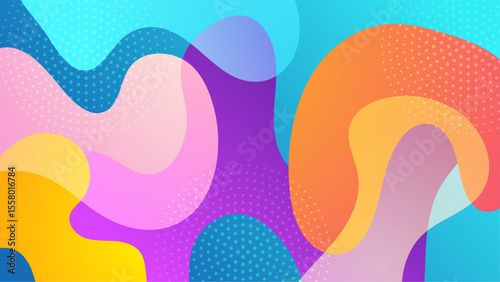 Colorful abstract fluid shapes with vibrant design for backgrounds, digital art, marketing materials, prints, textiles, and creative projects.