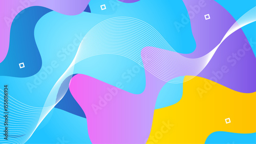 Abstract colorful design with wavy lines. Perfect for backgrounds, packaging design, digital artwork, and vibrant graphic projects. Vibrant and energetic visuals.
