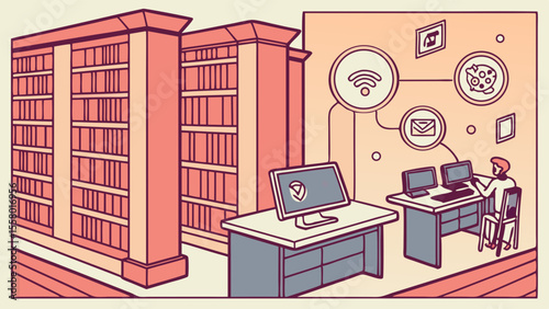 Digital Knowledge Hub: Blending Traditional Library with Online Research & Technology