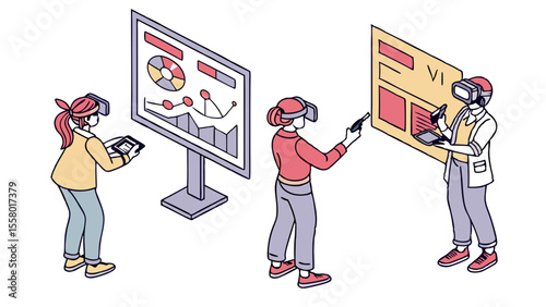 VR/AR Business Collaboration: Immersive Data Analysis & Interactive Presentations in a Virtual Workspace