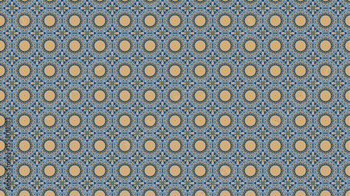 Premium and Colorful floral pattern with geometric design.