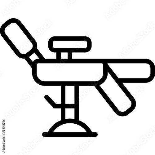 chair icon illustration design with outline