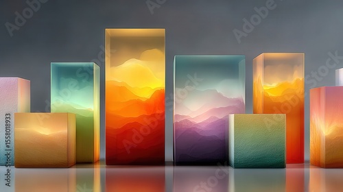 Abstract Data Blocks: Colorful Geometric Background