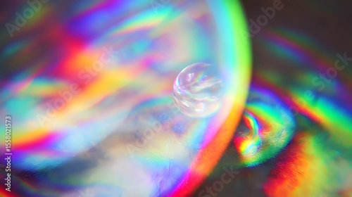 Rainbow Light Leak Grain Overlay with vibrant hues, abstract textures, and nostalgic cinematic gradient effects
