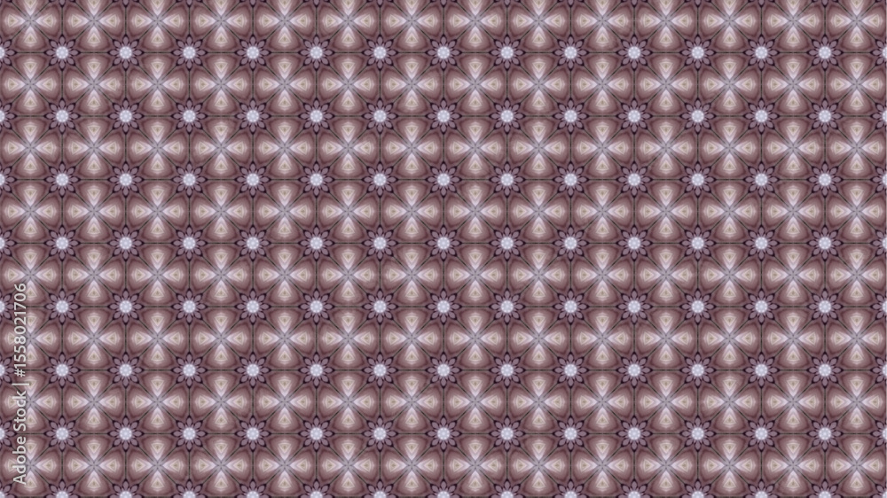 Fototapeta premium Modern pattern with geometric and floral decorative elements.