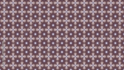 Modern pattern with geometric and floral decorative elements.