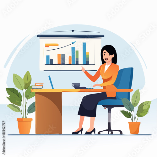 young woman in the office