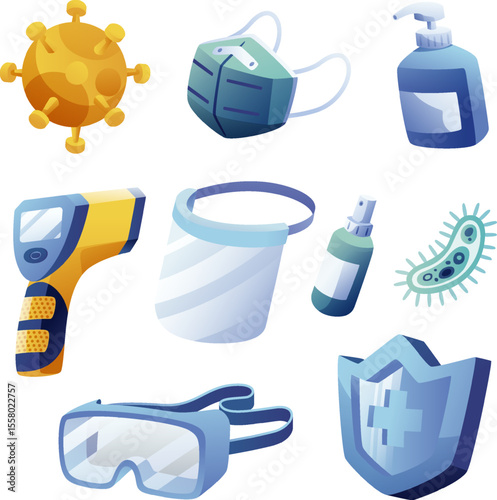 medical tools and equipment vector element