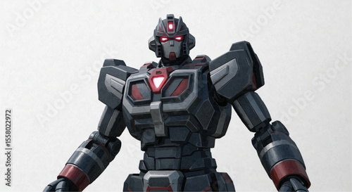 robot with helmet