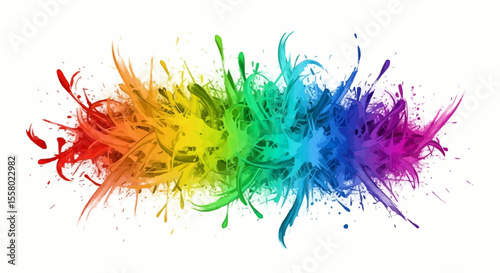 colorful paint splashes