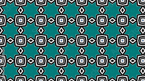 Modern pattern with geometric and floral decorative elements.