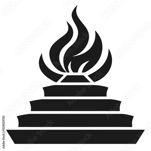 vector illustration of a burning candle