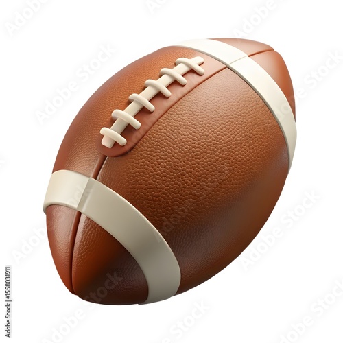 American football ball isolated on white background