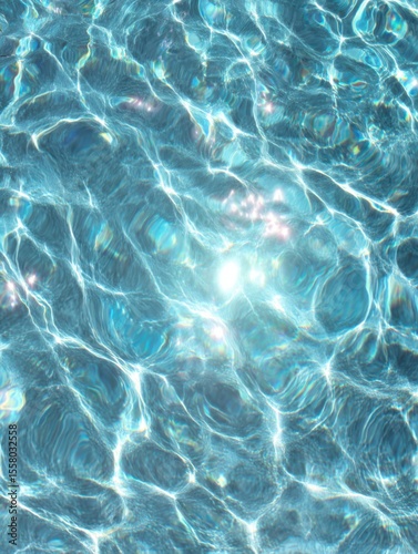 Pool Water Ripples - static top-down shot of sunlight dancing on water.