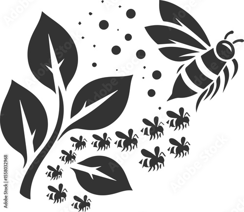 Vector of a insect silhouette black illustration drawing