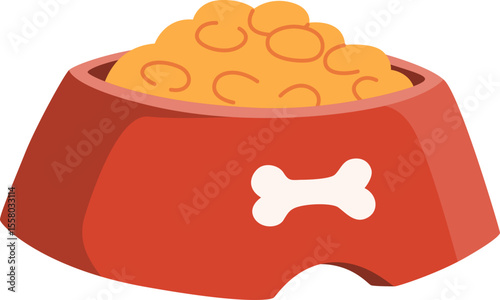 Pet Food Bowl Illustration

