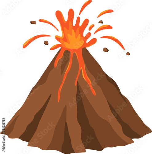 Erupting volcano