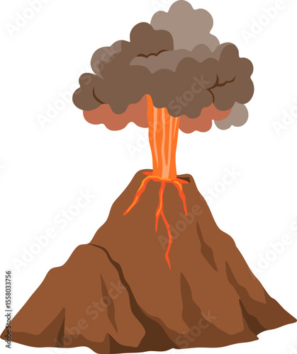 Erupting volcano