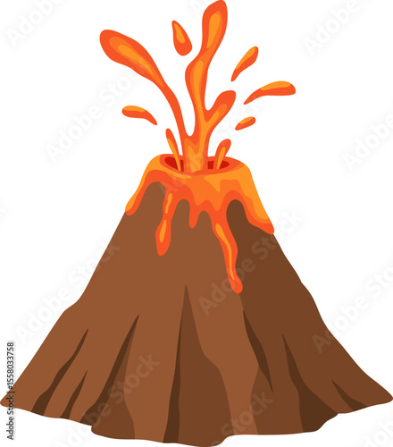 Erupting volcano