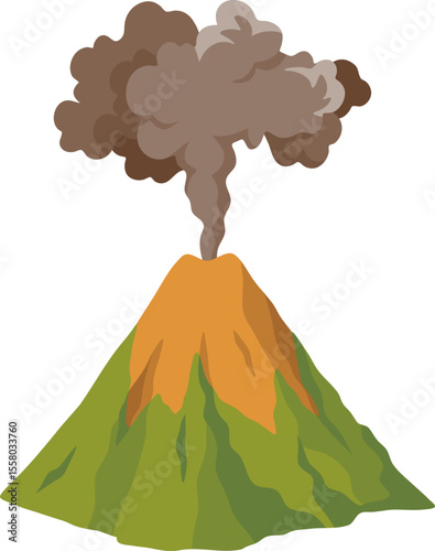 Erupting volcano
