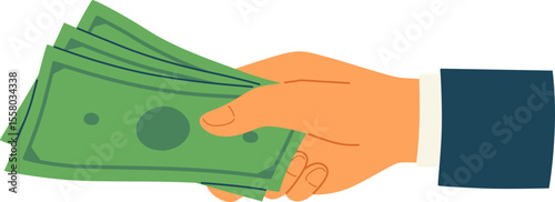 Hand Grasping Cash Bills

